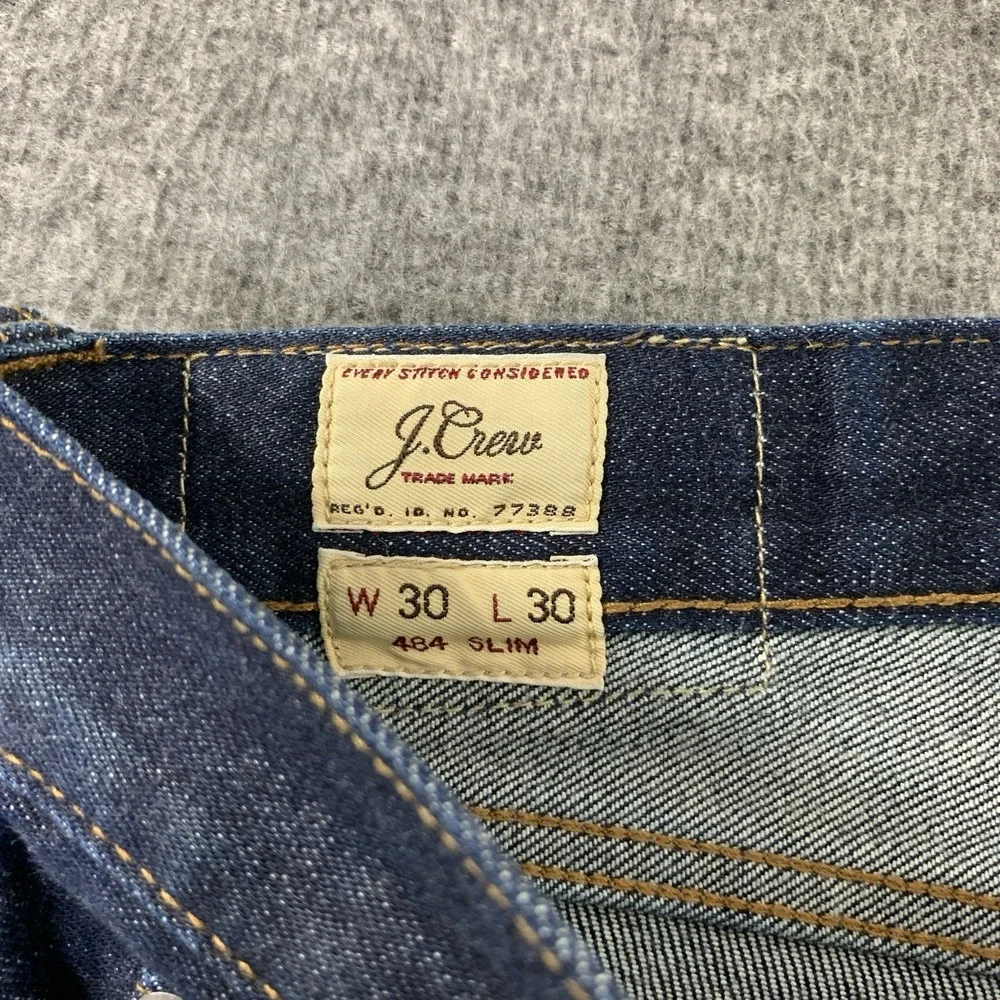 J Crew Japanese Denim Jeans Men 32x29 484 Slim Jurabo Dark Blue